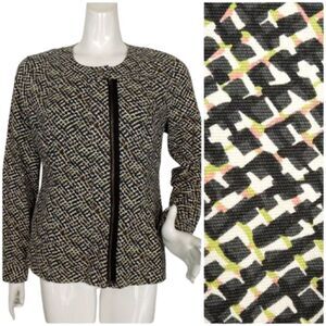 CABI Asymmetrical Jacket, M, Cliffside, Moto Zip, Long sleeves, No collar